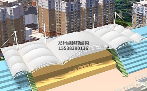 許昌學院膜結(jié)構看臺設計效果圖