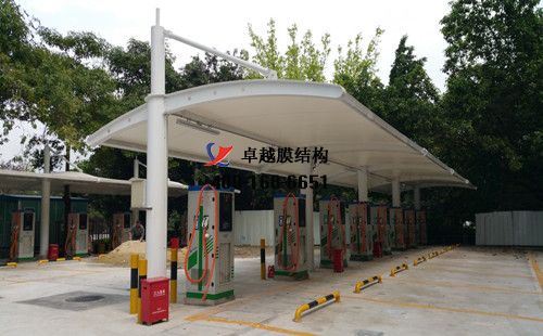 秦皇島膜結(jié)構(gòu)充電站樁停車棚/雨棚【秦皇島長途汽車站等】工程設(shè)計(jì)施工案例
